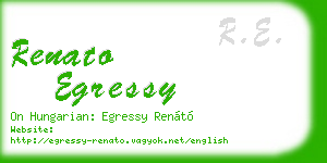 renato egressy business card