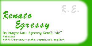 renato egressy business card